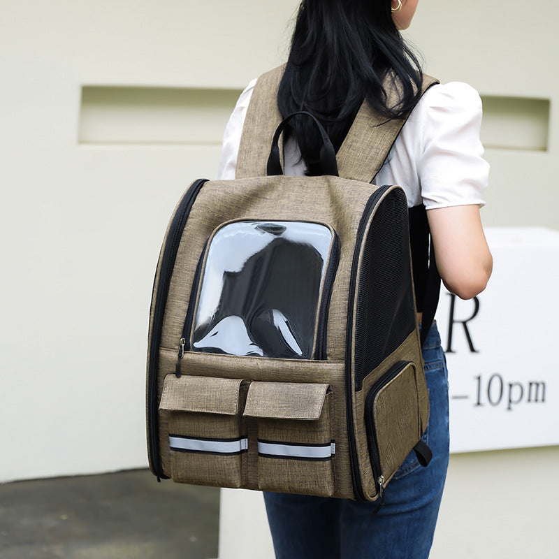 Double Shoulder Pull Rod Breathable Foldable Pet Cat Bag