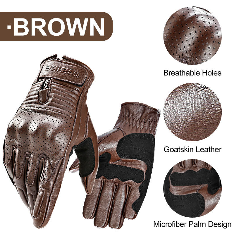 Vintage Hardshell SheepskinShockproof And Breathable  Gloves