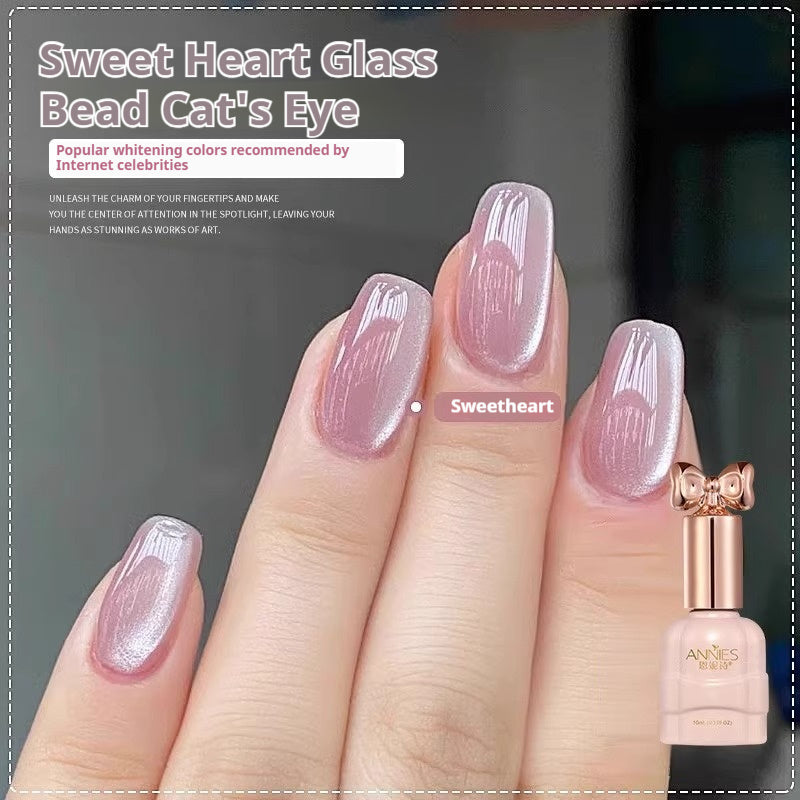 Micro Glass Bead Cat's Eye Gel Nail Polish Icy Cat Eye Gel Polish Nail Art