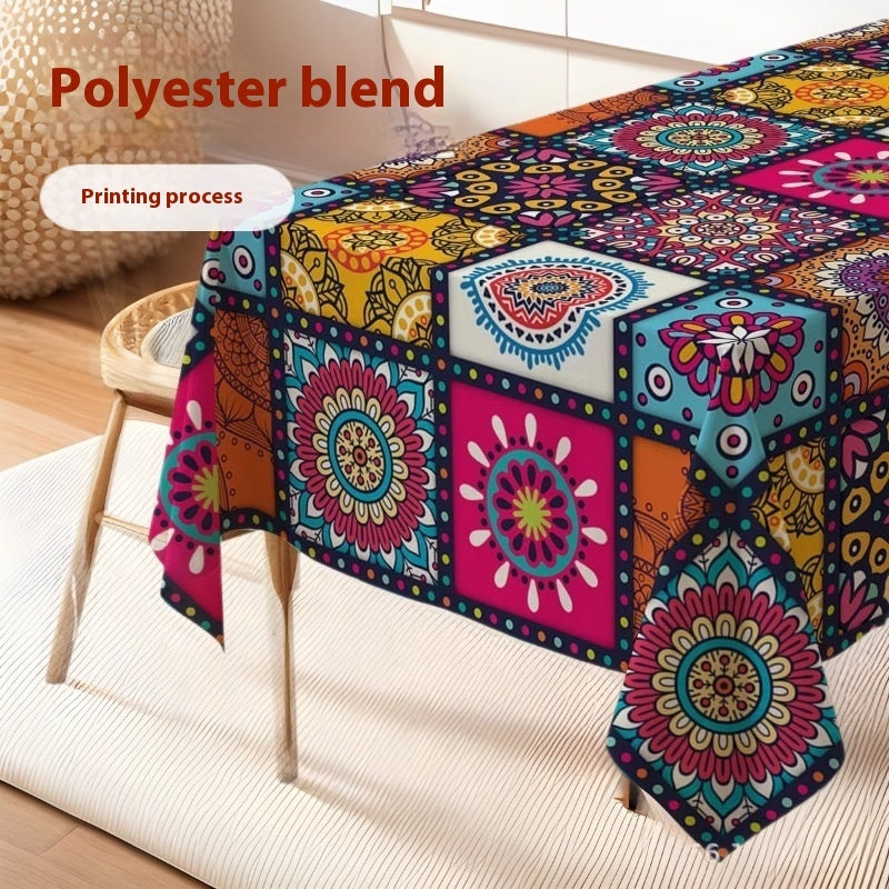 Retro Tablecloth Waterproof Ethnic Style Rectangular