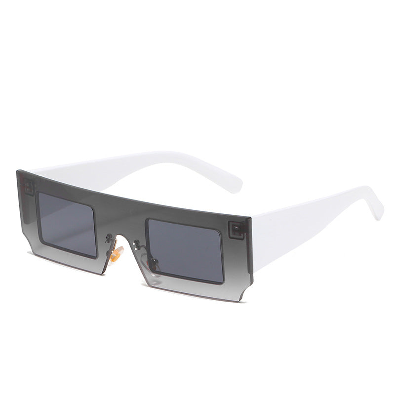 European And American Personalized Contrast Color Slice Square-rimmed Glasses
