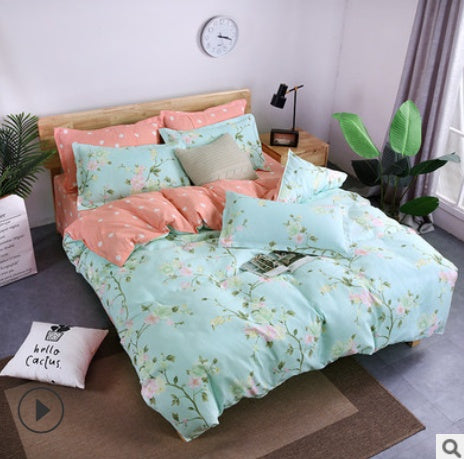 Aloe Vera Cotton Four-piece Summer New Student Dormitory Bedding