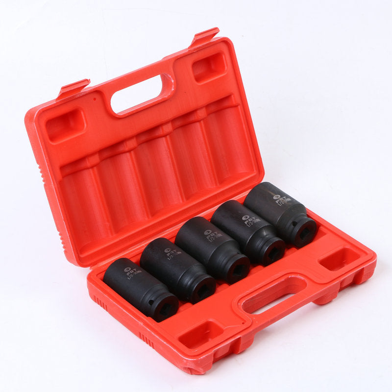 5-piece Auto Repair Auto Parts Tool Wind Gun Sleeve Chrome Vanadium Steel Auto Tire Wrench Inside The Hexagonal Wrench Tool