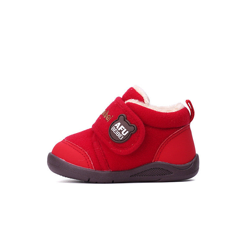 Winter Toddler Warm And Fleece Soft-soled Children's Shoes