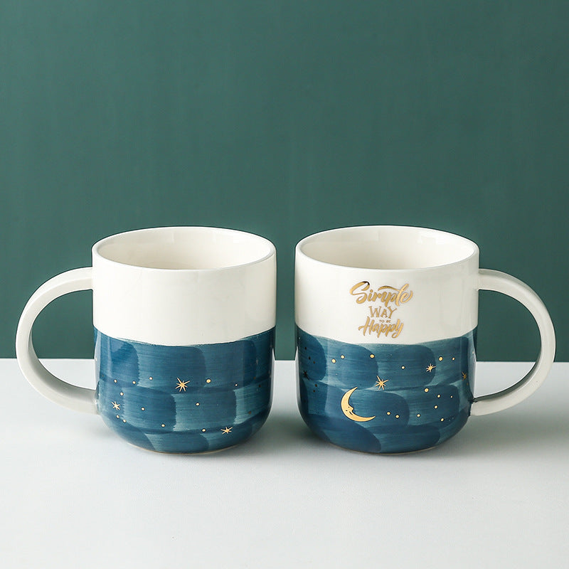 Starry Sky Ceramic Cup With Water For Making Tea