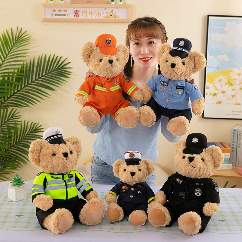 Fire Bear Police Teddy Doll Plush Toys