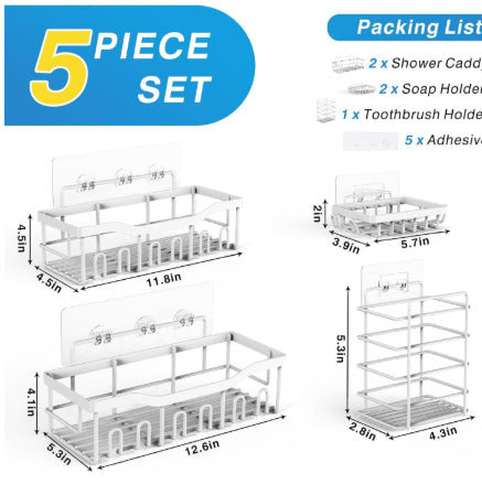 Bathroom Punch-free Storage Rack Wall-mounted Wall Mount