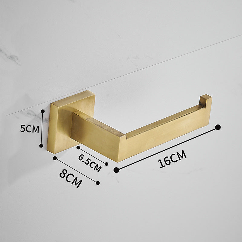 Brushed Gold Bath Towel Rack Bathroom Golden Pendant Set