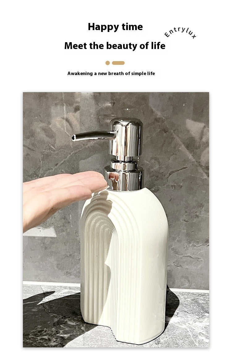 Bouteille de voyage en céramique de grande capacité pour shampoing et gel douche