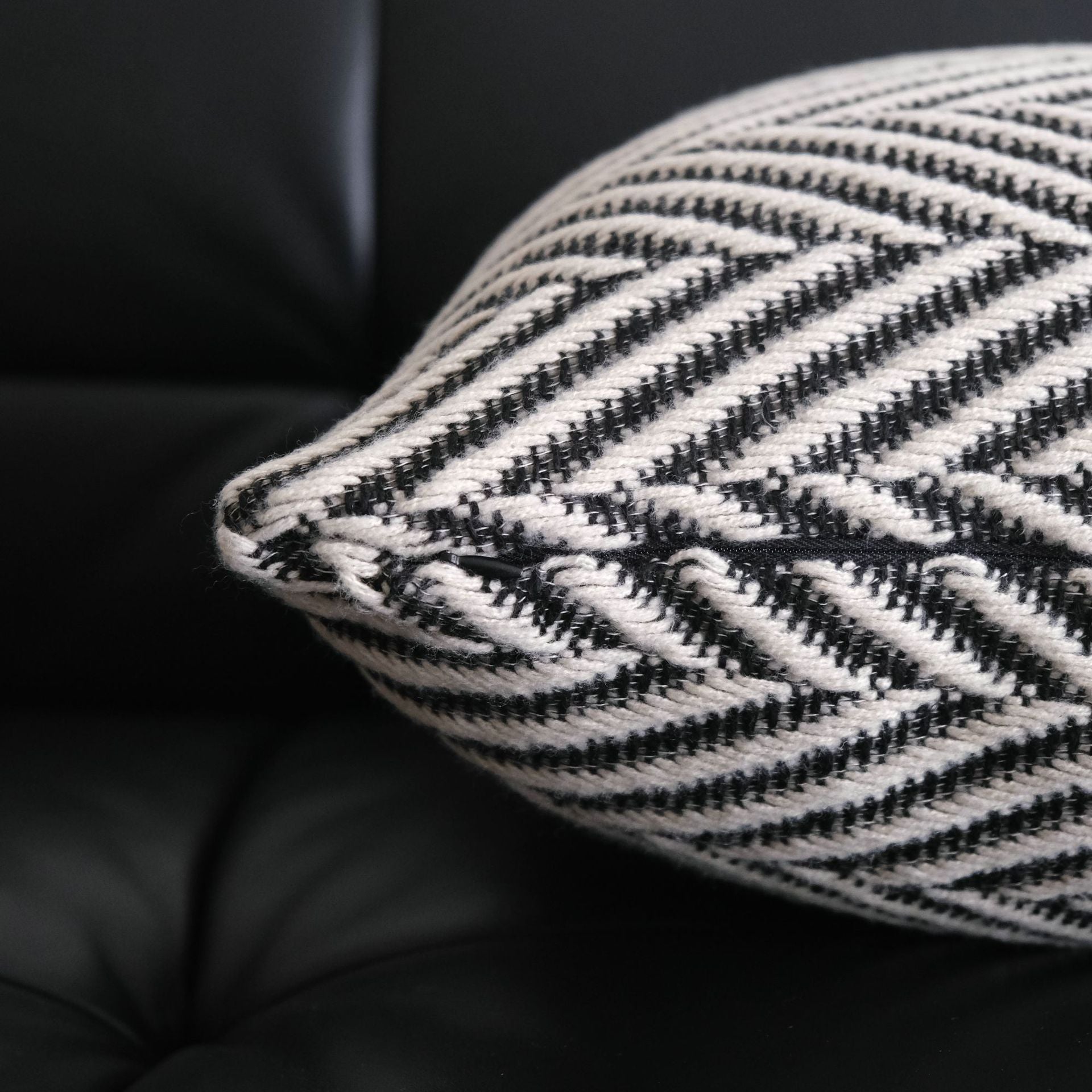 Simple Herringbone Pattern Wool Pillowcase For Fashion