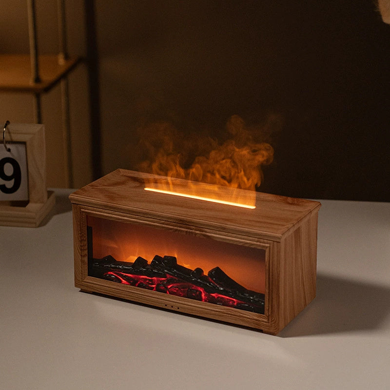 Diffuseur d'arôme de flamme de cheminée 3D de simulation de bureau domestique