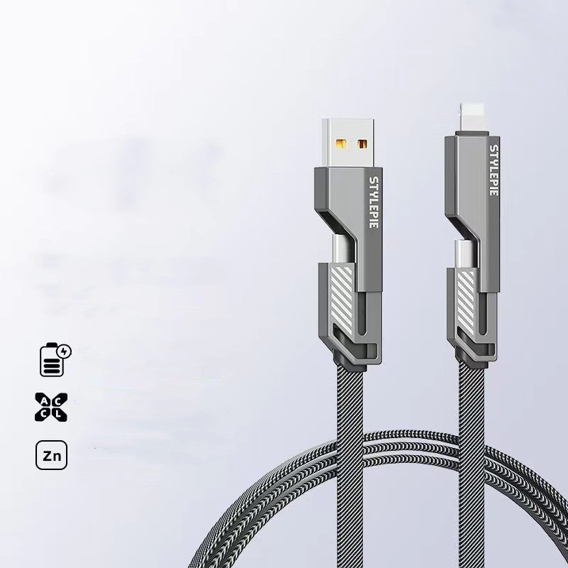 Four-in-one Fast Charge Data Cable Double-headed Tpyec Charging Cable