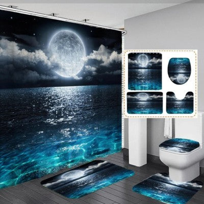 Pattern Series Printing Waterproof And Mildew-proof Shower Curtain