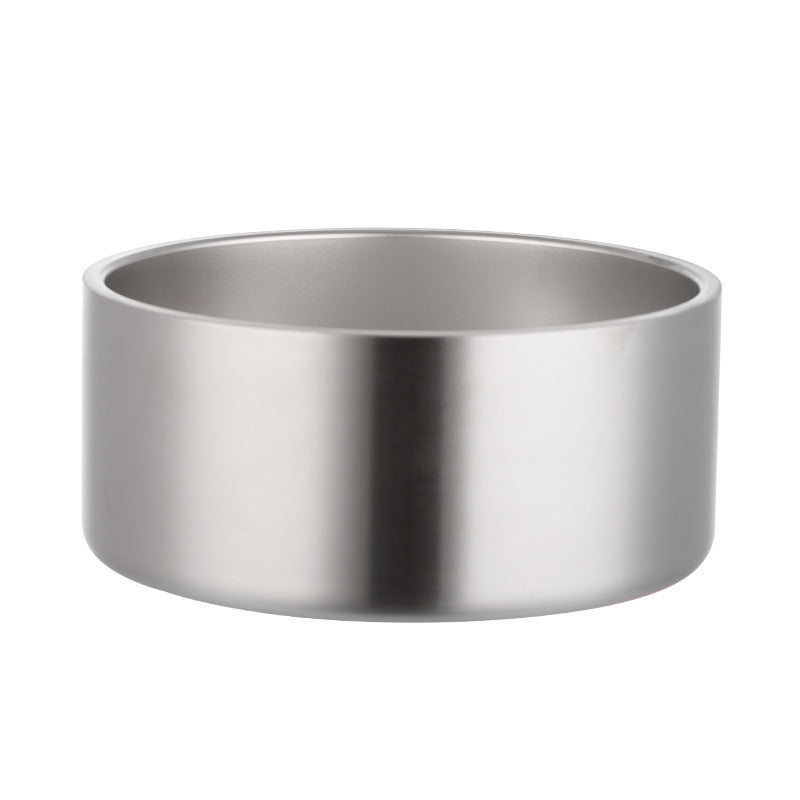 Gamelle pour Chien en Acier Inoxydable 304 Intérieur et Extérieur avec Coussinet en Gel de Silice