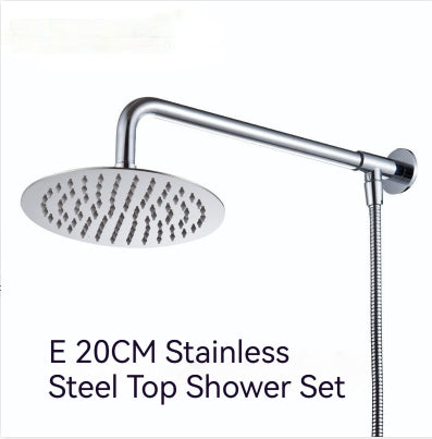 Bathroom Top Spray Stainless Steel Shower Large Top Supercharged Detachable Shower Head Suit Silicone Water Outlet