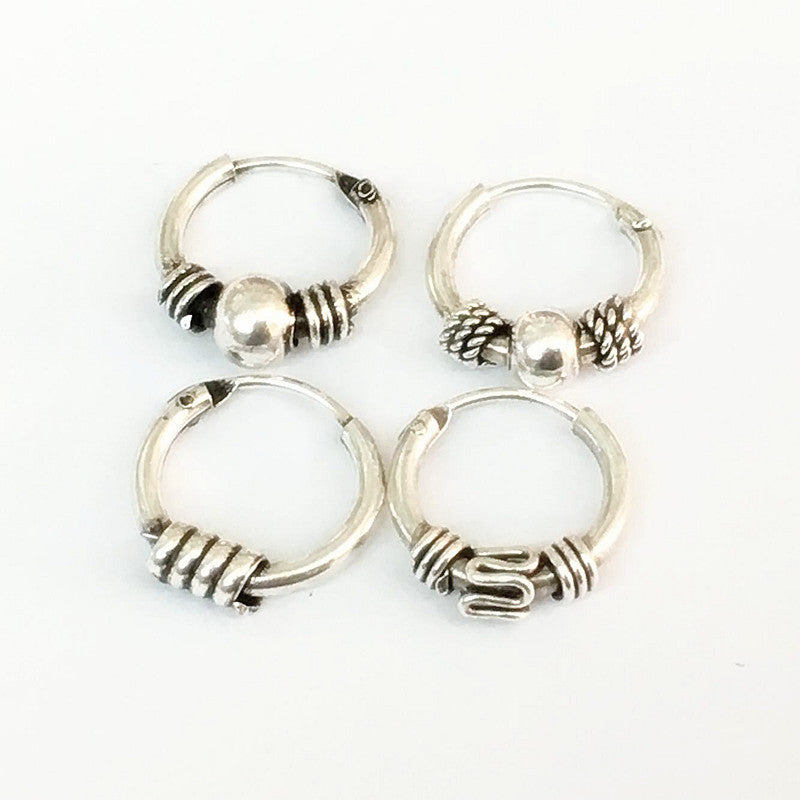 S925 Sterling Silver Earrings Antique Small For Men And Women