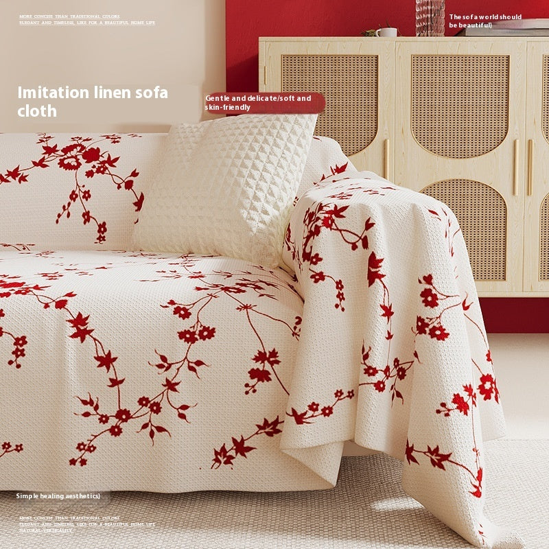 New Year Celebration Chinese Style Sofa Cover High Sense Four Seasons Universal Anti-scratching
