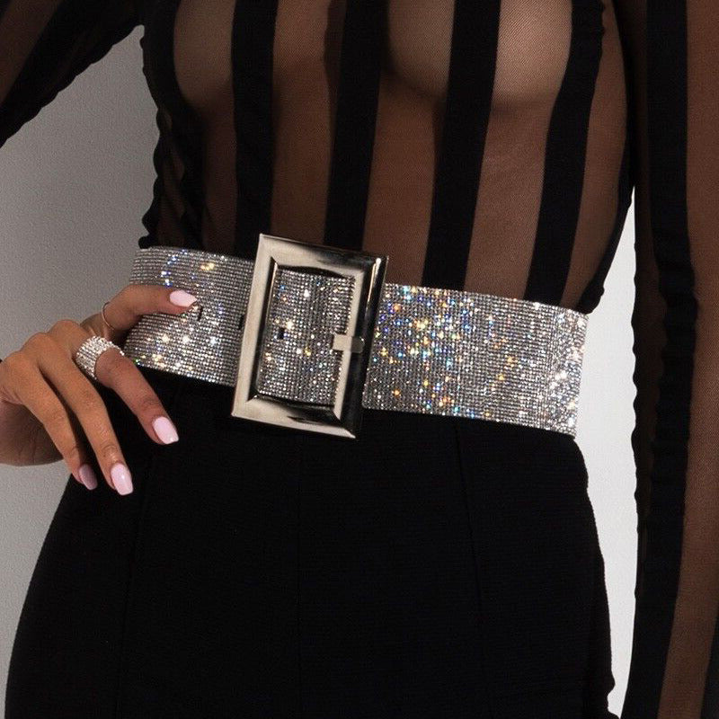 Chaîne de taille brillante de mode pour gaine de femme