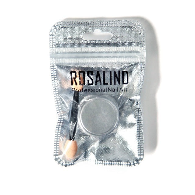 Gold and silver electroplated metal nail powder