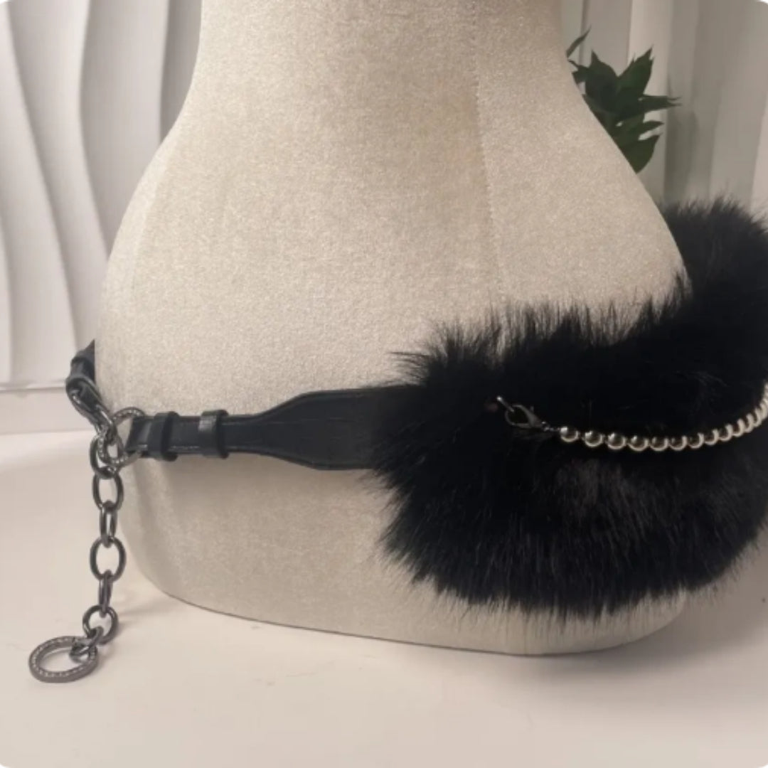 Faux Fur Waist Belt Plush