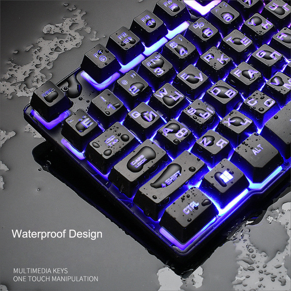 Luminous Keyboard And Mouse Set Game Manipulator Feel
