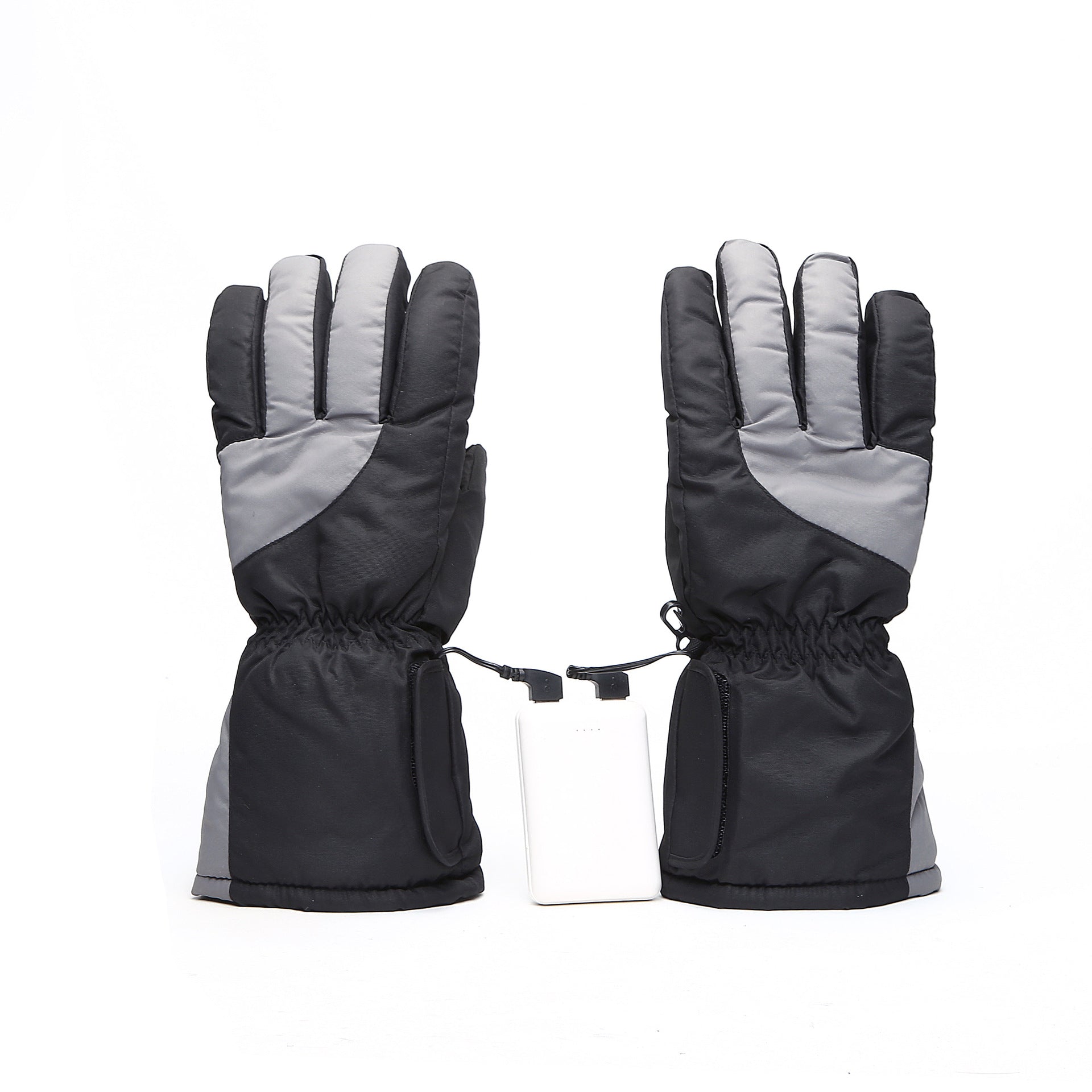 Usb electric five-finger ski gloves