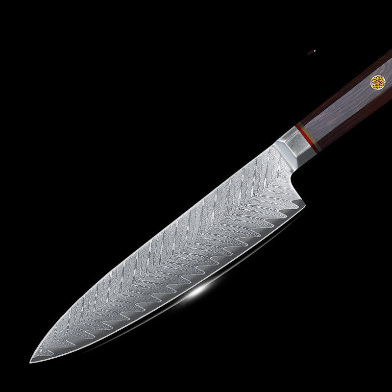 Damascus steel octagonal handle series kitchen knife