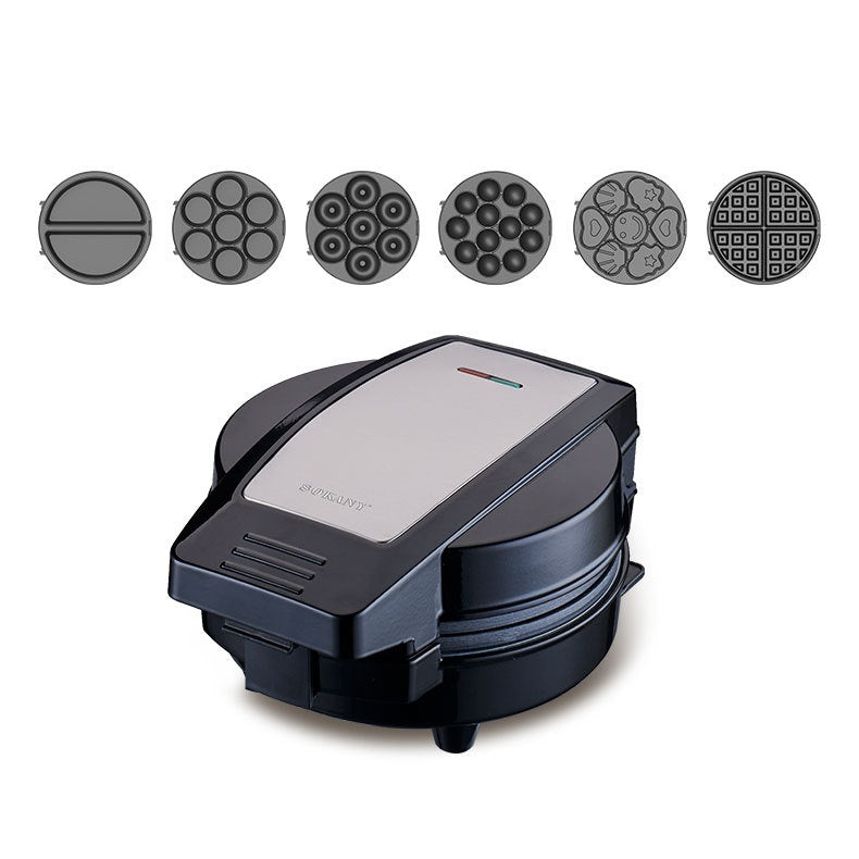 Breakfast Machine 6 In1 Household Cake Machine Waffle Donut Bread Maker