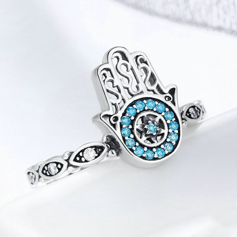 Bague pour femme en argent sterling et plaqué platine