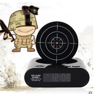 Manufacturers hit the alarm clock shooting toy alarm clock lazy alarm mute difficult to get up artifact metamorphosis alarm clock