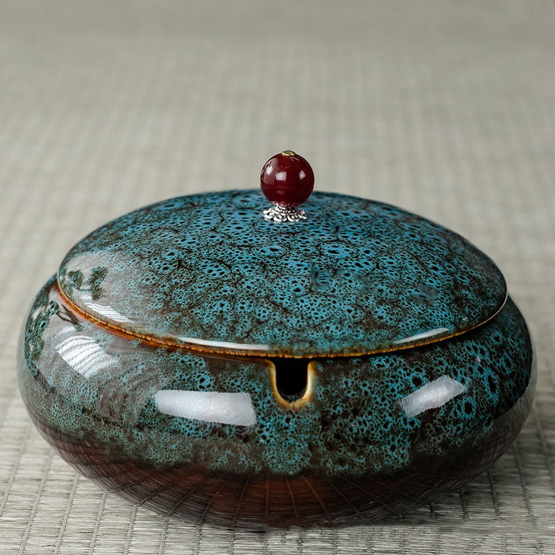 Tidal Current Cover Fly Ash Ceramic Ashtray