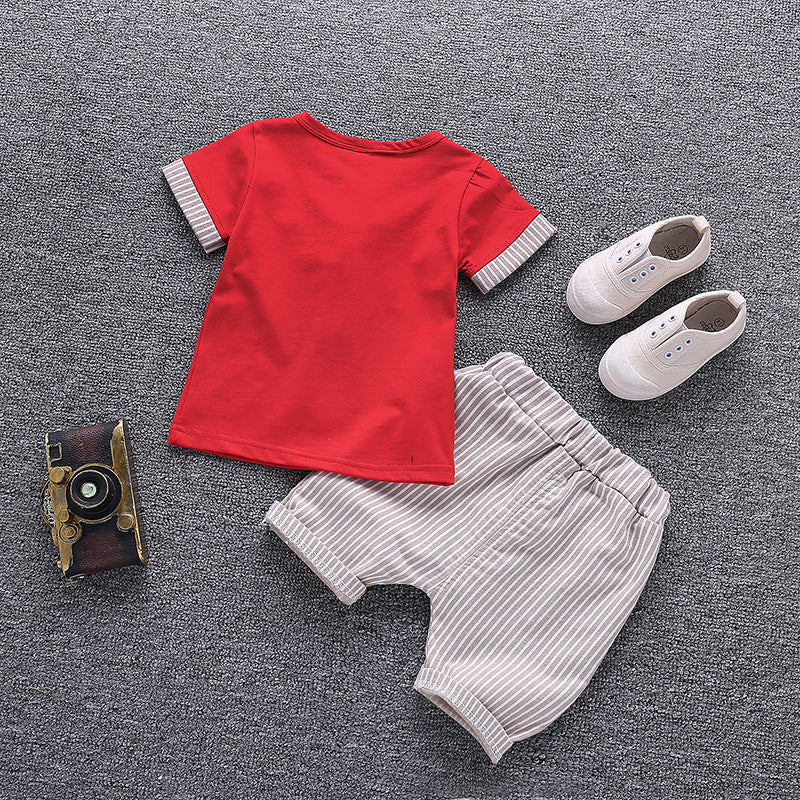 Short-sleeved gentleman tie set