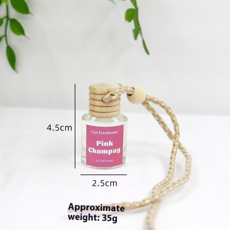 Auto Perfume Glass Bottle Car Aromatherapy Pendant Wood Aromatherapy