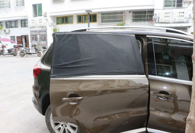 Car black mesh screen sunshade sunscreen anti-mosquito window cover side curtain sun gear