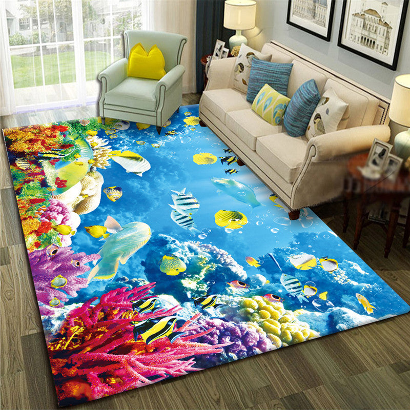 Carpet Living Room Bedroom Tea Table Sofa Floor Mat Rectangular Lovely Room Bedside Carpet