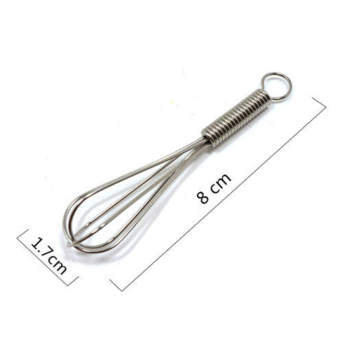 Full size mini keychain manual whisk gold silver