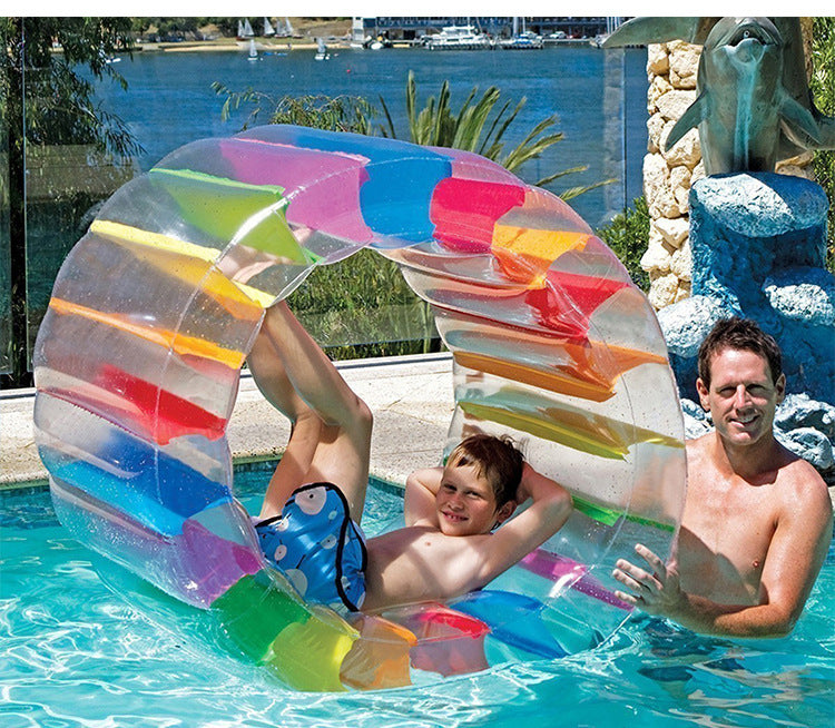 Inflatable water roller