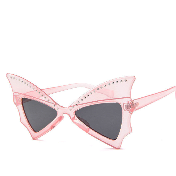 Lunettes de soleil cloutées chauve-souris