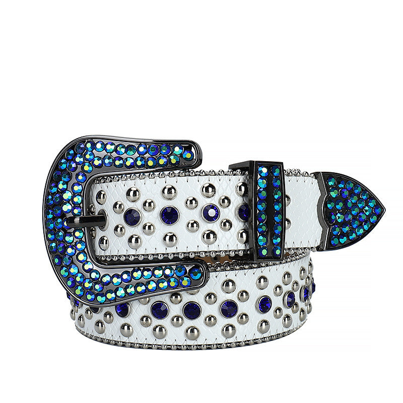 Ceinture diamantée tendance pour hommes et femmes