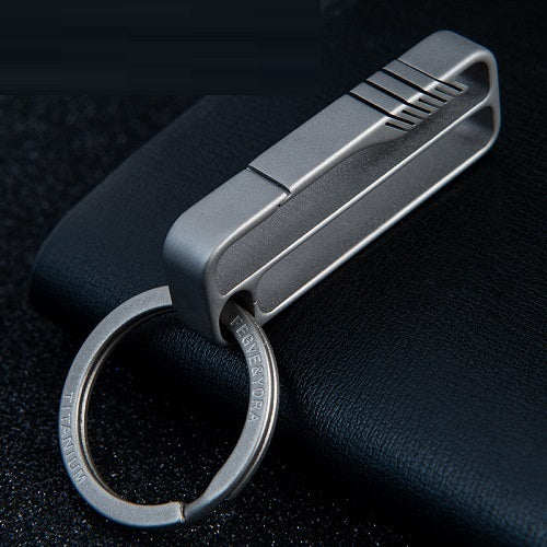 Titanium Alloy Leather Buckle Model A Keychain Gift Key