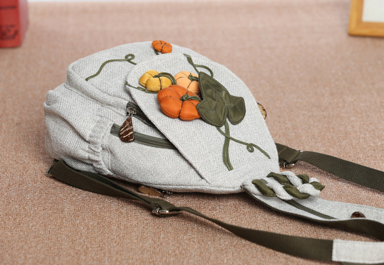 Female art small  travel backpack chest bag