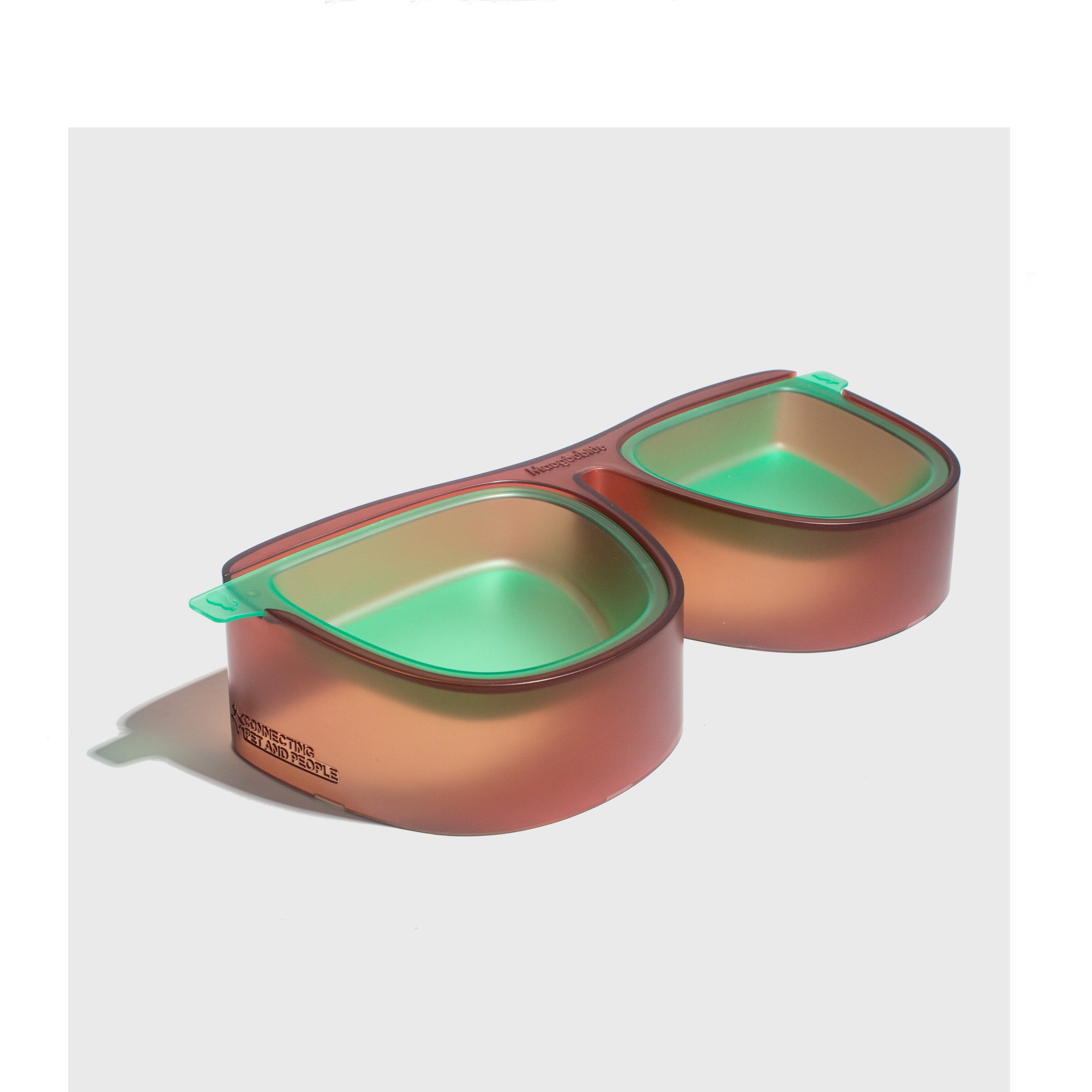 Large Capacity Anti-overturning Cool Color Double Bowl