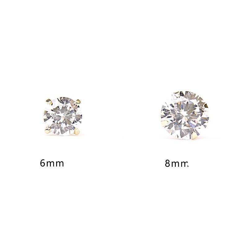 Pure Gold Diamond Stud Earrings