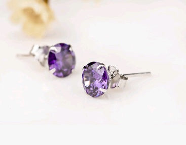 Stud earrings unisex fashion simple earrings Korean version of the four claws earrings