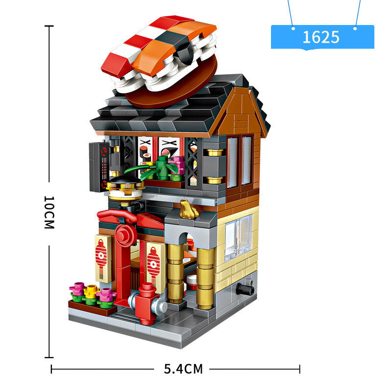 Mini street view puzzle assembled house toy