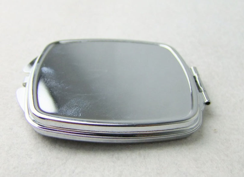 Compact Mirror Thermal Transfer Metal Makeup Mirror
