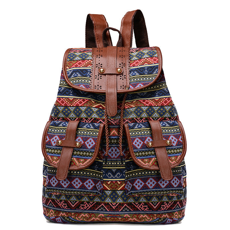 Fashion Backpack European And American Style Casual Canvas Ladies Backpack