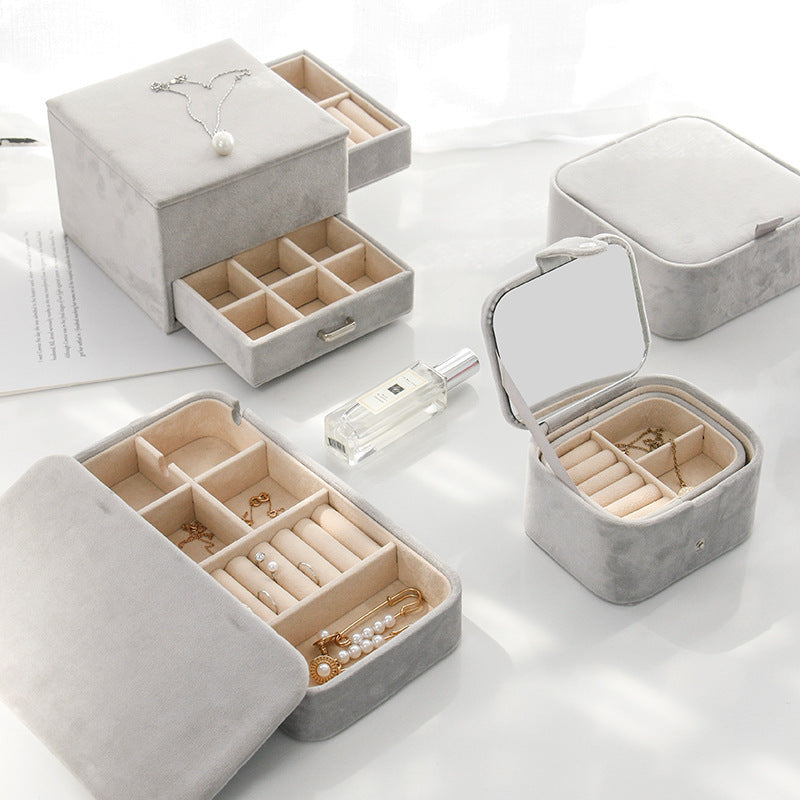 Simple Double Layer Jewelry Storage Box