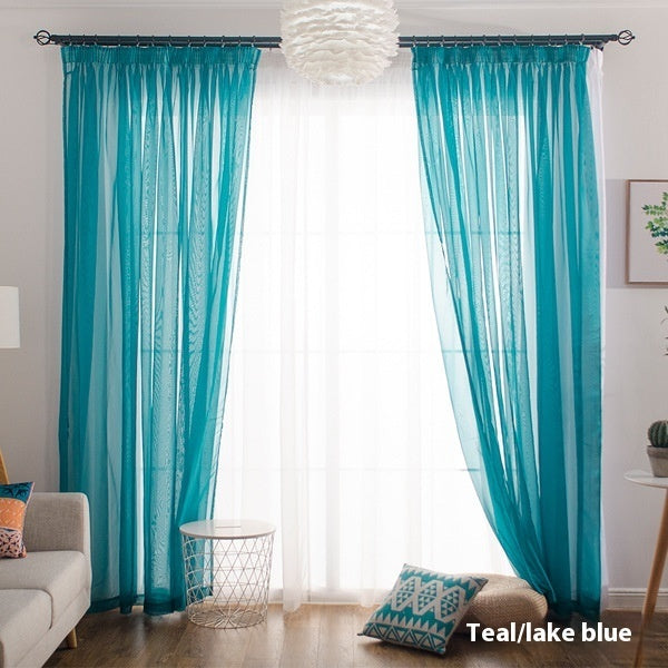 Wide Terylene Curtain Window Screen Fabric Solid Color