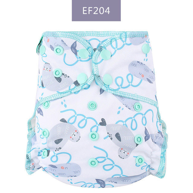 Super Absorbent Bamboo Cotton All-in-one Baby Night Cloth Diaper